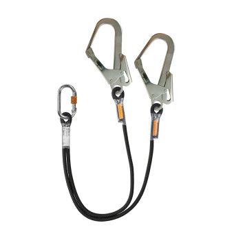Longe de connexion double drisse cossée gainée équipée de 1xNM16NS + 2xNM24N -NLDY AB