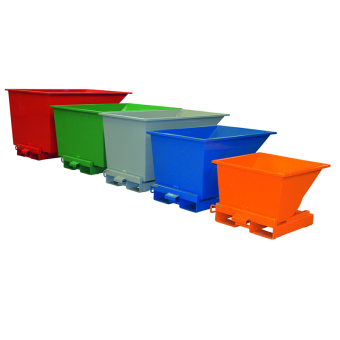 Benne de stockage auto-basculante renforcée - De 150 à 3000 L