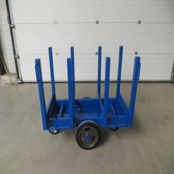Chariot décontaminable de manutention et stockage horizontale "Petit Modèle" de tube d'échafaudage V3