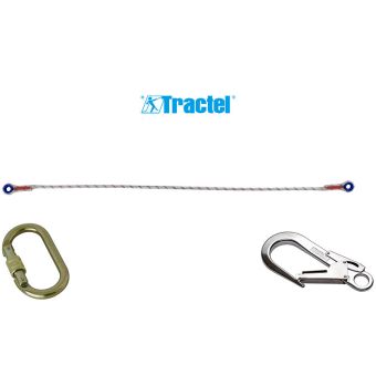 Longe en drisse d’assujettissement - 1 x connecteur M10 + 1 x connecteur M51 - TRACTEL 