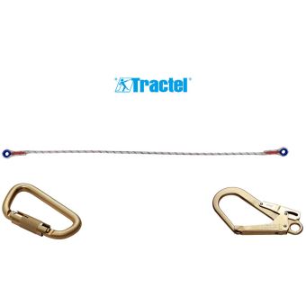 Longe en drisse d’assujettissement - 1 x connecteur M11 + 1 x connecteur M53 - TRACTEL 