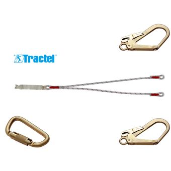 Longe drisse double avec absorbeur d'énergie - 1 connecteur M11 + 2 connecteurs M53 - TRACTEL
