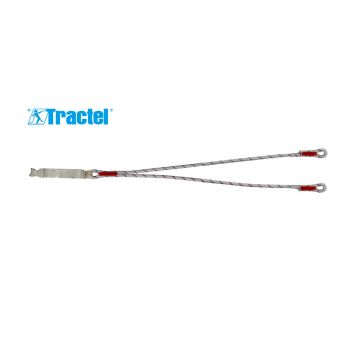 Longe drisse double avec absorbeur d'énergie - extrémités bouclées nues - TRACTEL