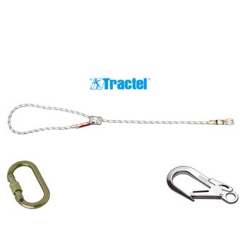 Longe de maintien drisse réducteur - 1 x connecteur M10 + 1 x connecteur M51 - TRACTEL