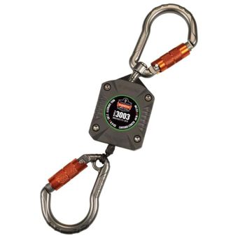 Longe porte-outils anti-chute rétractable "mousqueton pivotant" à enrouleur automatique ERGODYNE 3003