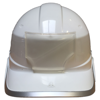 Casque de chantier DIAMOND avec porte-badge et bandes rétro-réfléchissantes