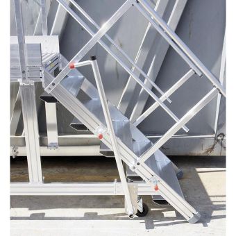 Système de levier pour commandes des roues de plate-forme accès a benne