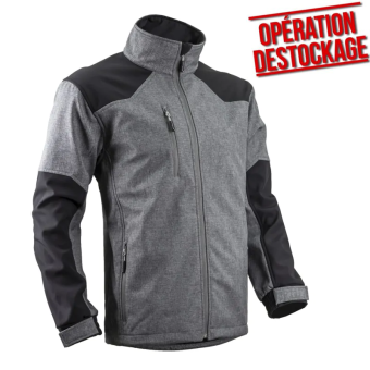 Veste KHOMET Softshell 3 couches Reflect gris clair/noir - COVERGUARD  - DESTOCKAGE