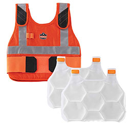 Gilet réfrigérant ignifuge HV PREMIUM Chill-Its ® 6215 ERGODYNE + pack de phases Gilet réfrigérant ignifuge HV PREMIUM Chill-Its ® 6215 ERGODYNE + pack de phases